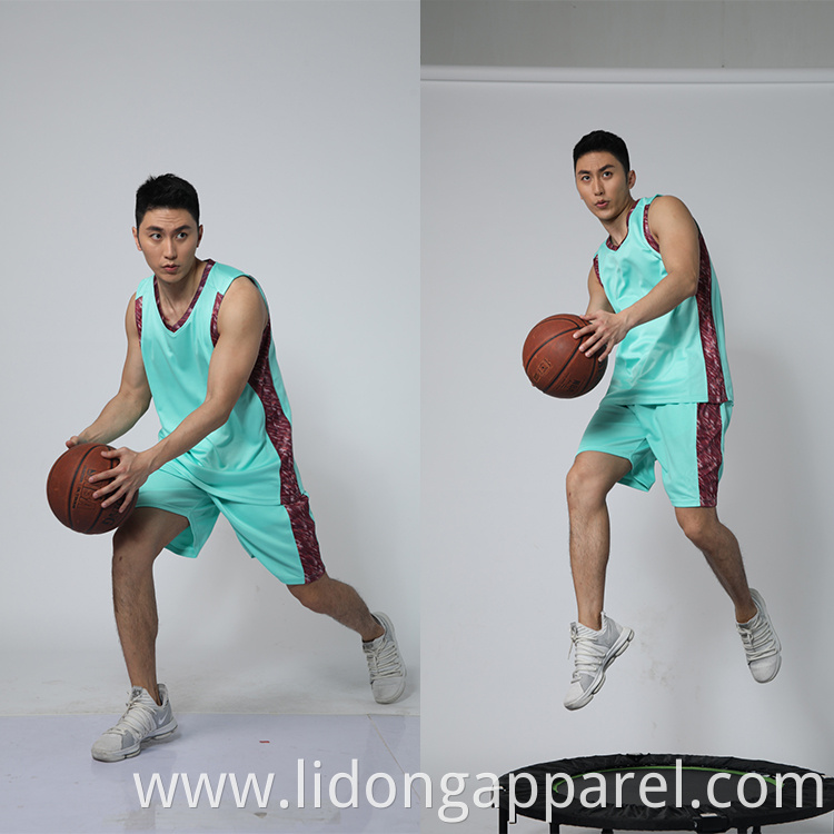 2021 Hot sale custom color combination basketball jersey